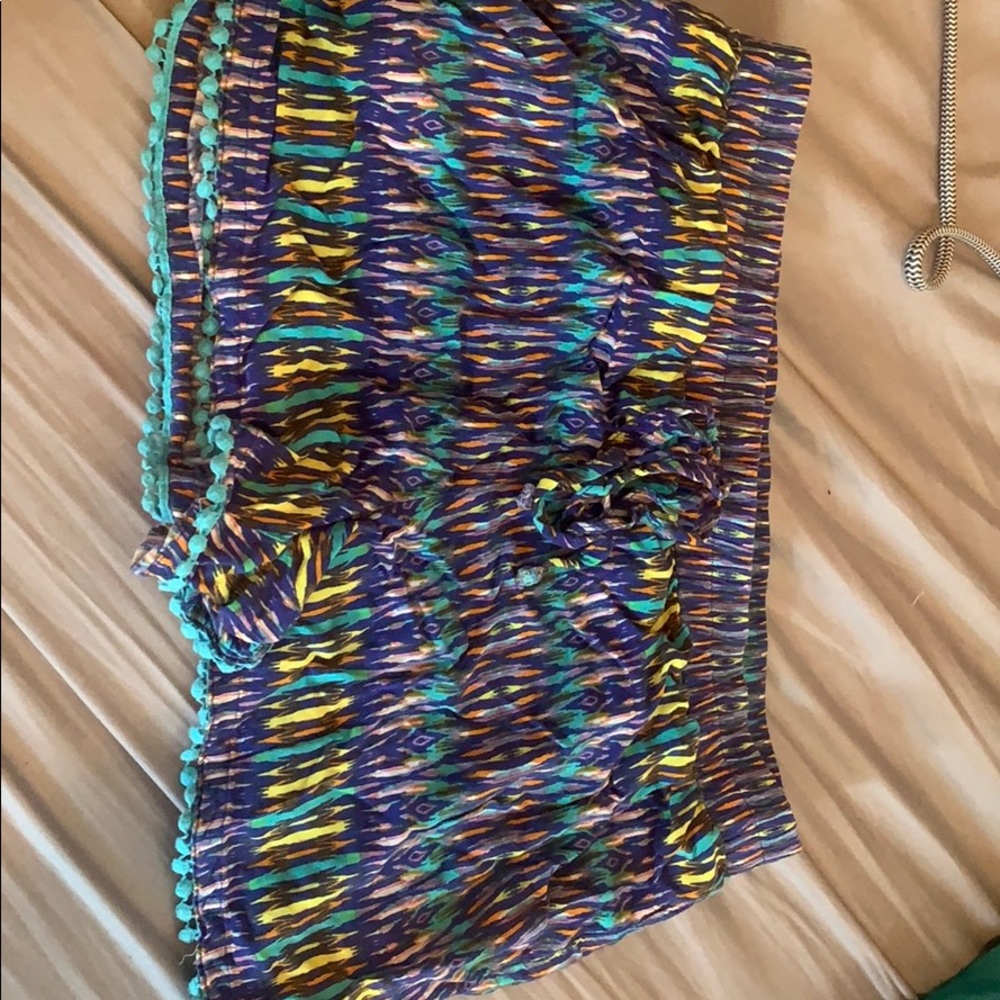 multi colored shorts